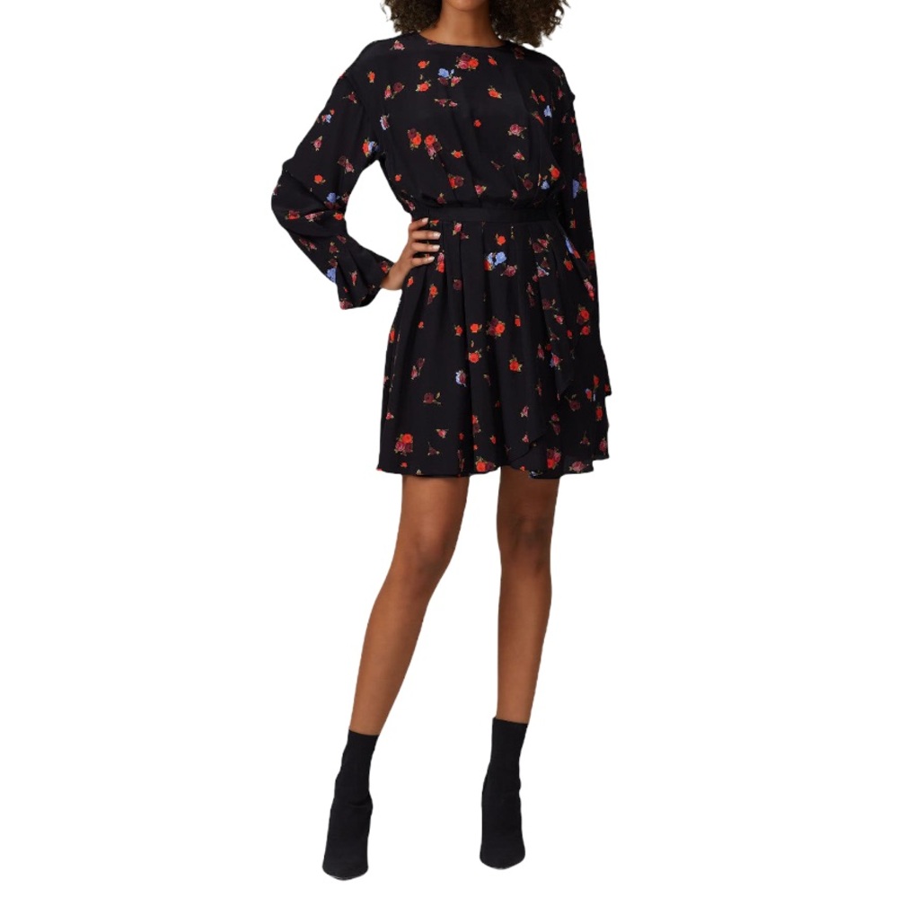 Jason Wu Silk Floral Blouson Dress, Sz 8